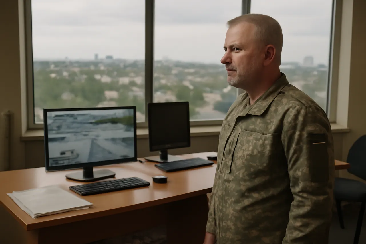 Grounded editorial scene illustrating Ukrainian Colonel Mykhailo Drapatyi, known for his daring 2014 Mariupol operation, now leads Ukraine’s military amid ongoing conflict with Russia.