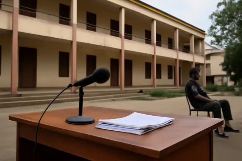 Grounded editorial scene illustrating Mamadou Djouma Bah, 17, was sentenced to prison for alleged exam fraud and died following complications related to sickle cell disease.