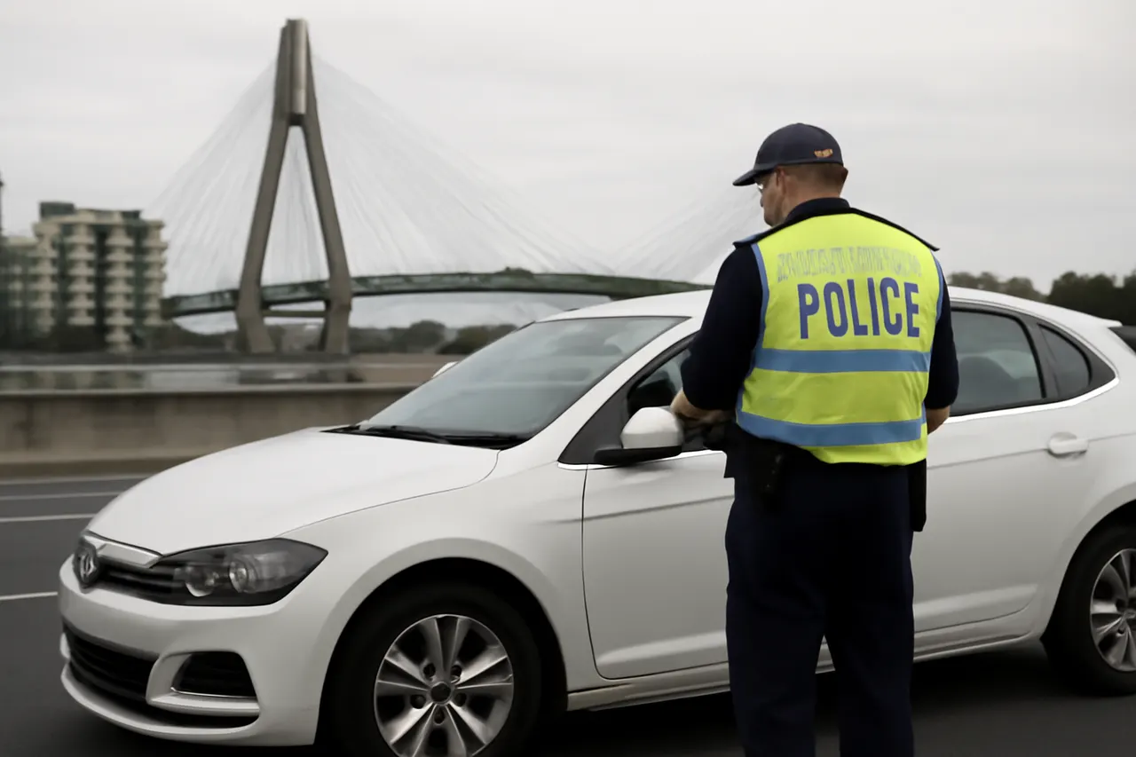 Grounded editorial scene illustrating Cristian Volpato, who switched national allegiance from Italy to Australia before the 2026 World Cup, was stopped by police in Sydney and tested positive for cocaine while also being charged with speeding.