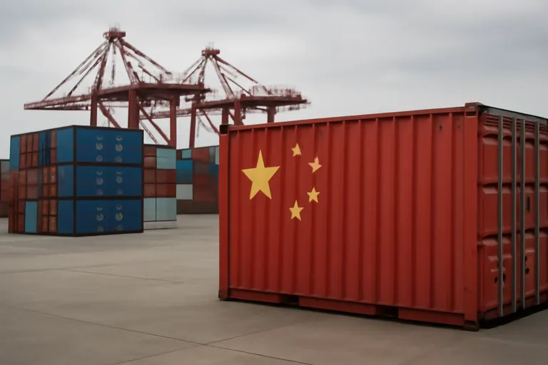 Worker in a modern industrial production or logistics setting.
