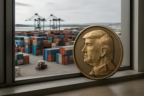 General business and trade setting with a clear real-world economic focal point.