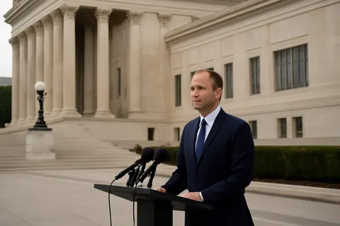 Grounded editorial scene illustrating Texas Republican Rep. Brandon Gill endorses President Donald Trump’s directive to address alleged left-wing activism at the Smithsonian Museum, calling for museum officials to be removed.