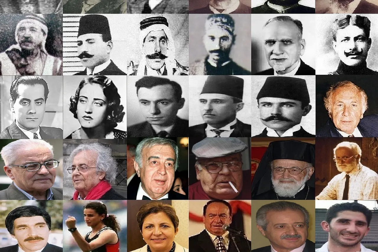 Collage of 30 famous Syrian People