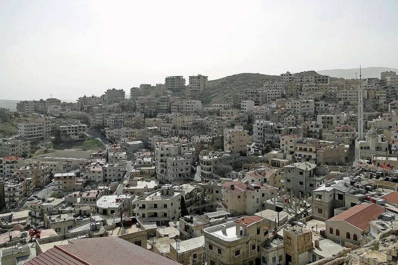City of Saidnaya seen from the convent of Our Lady of Saidnaya, Syria