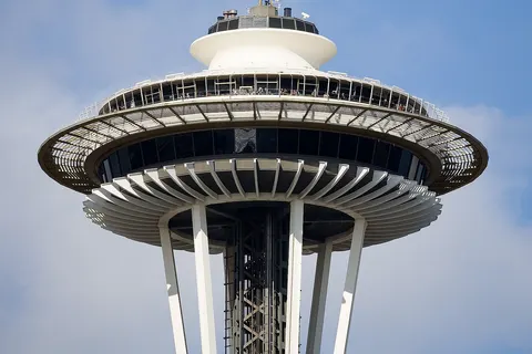 The top of the Space Needle in Seattle, Washington
