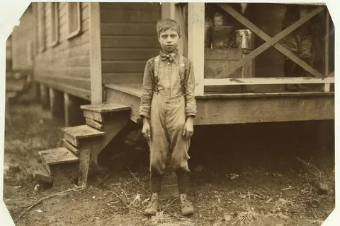 Title: Frank Baldwin. Been spinning and doffing in Merrimack Mills for a year and a half, so he went to work at least at eleven years old, if we can believe the Family Record which says he is thirteen this month, but indications are that the record had been changed. See Hine report. Abstract: Photographs from the records of the National Child Labor Committee (U.S.) Physical description: 1 photographic print. Notes: Boys.; Textile mill workers.; Cotton industry.