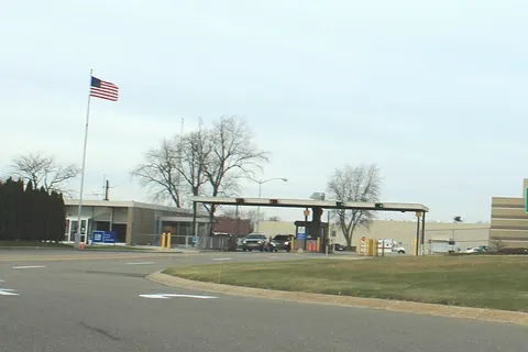 GM Proving Ground main gate, 3300 General Motors Road, Milford, Michigan