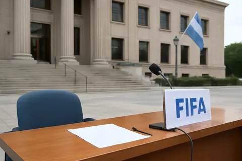 Grounded editorial scene illustrating Following Spain's extra-time victory over Argentina in the 2026 World Cup Final, FIFA President Gianni Infantino's letter praising Argentina's professionalism has been called tone deaf amid investigations into on-field brawls.