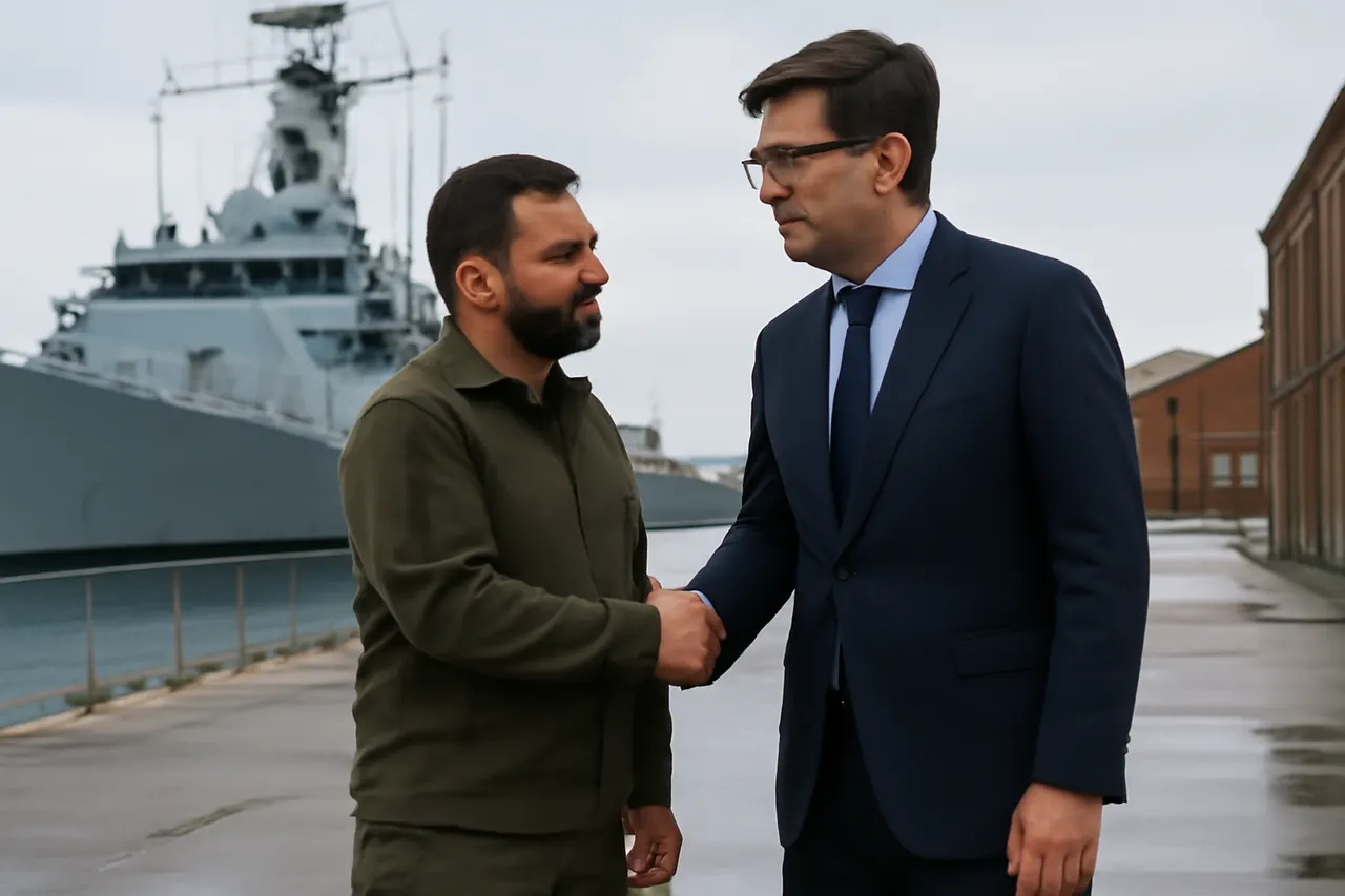 Grounded editorial scene illustrating At HM Naval Base in Portsmouth, the UK pledges new drone protection technology and ongoing defence collaboration with Ukraine amid continued conflict.