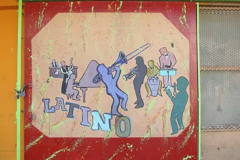 Latino jazz art mural