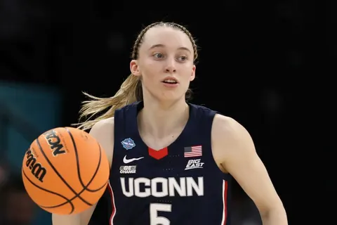 Basketball player Paige Bueckers during the 2022 NCAA Final Four