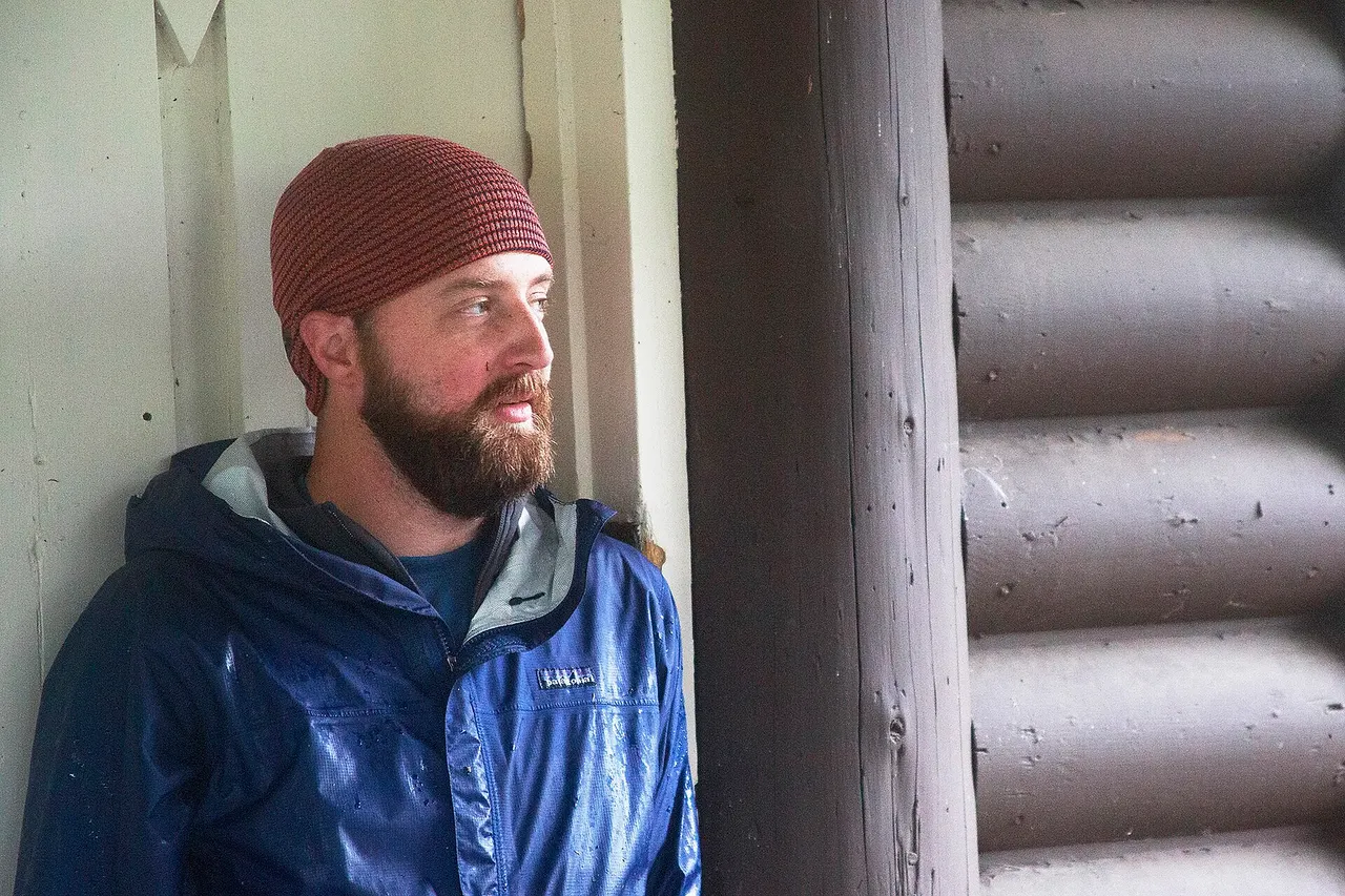 Volunteer intern Joshua Jones in Longmire.