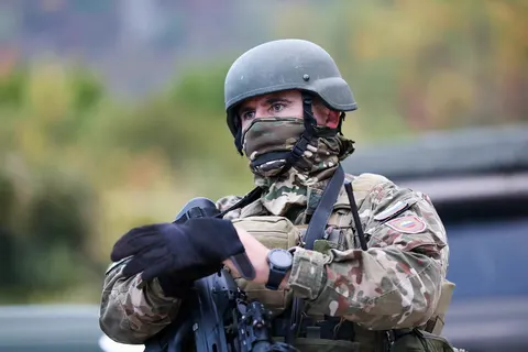KFOR welcomes a de-escalation in Kosovo. Starting October 02, 2021 and for the next two weeks, KFOR will maintain a temporary robust and agile presence in several locations along the Administrative Boundary Line, in accordance with the mentioned arrangement and in line with its mandate – derived from the United Nations Security Council Resolution 1244 of 1999, to ensure a safe and secure environment and freedom of movement for all communities living in Kosovo. (U.S. Army photo by Sgt. Gloria Kamencik)