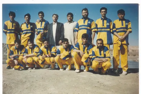 Group Photo of team Dawn Cricket Club Huramzai.