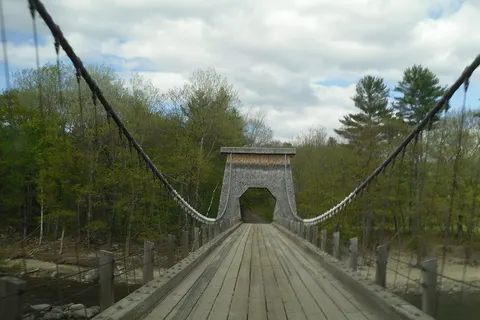 Wire Bridge - New Portland, Maine