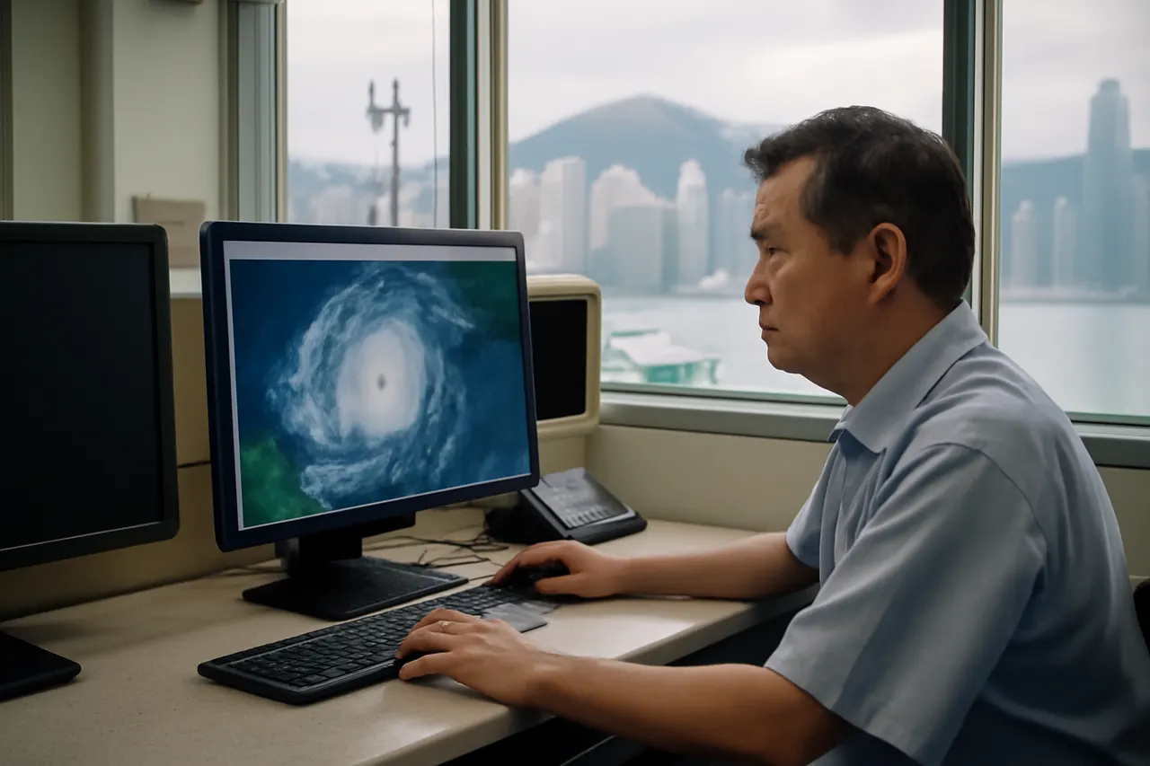 Grounded editorial scene illustrating The typhoon, currently over the western North Pacific, is likely to move near the East China Sea, causing hot conditions along southeastern China’s coast.