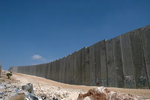 Israel's "Security Fence", "West Bank Barrier", is a solid wall along 5% of its length. 10 metres high and reinforced concrete.
