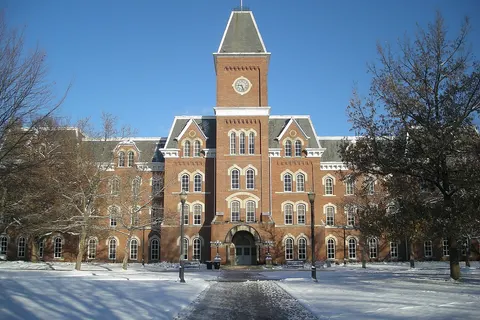 University Hall on the campus of The Ohio State University in Columbus , Ohio ( United States ).