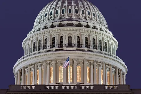 The dome of the US Capitol building.