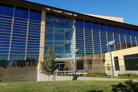 This is the entrance to the NCAA's National Office from White River State Park, Indianapolis, Indiana. The image was captured September 12, 2016