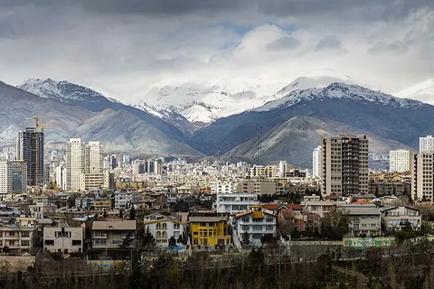 A panorama picture of north of tehran in a clean day after a rain
