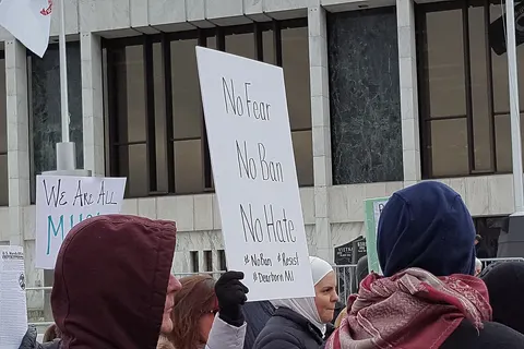 Demonstrations against Trump's January 2017 executive order on immigration, Dearborn, Michigan