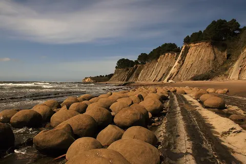 Bowling Balls Beach in Mendocino county, California, USA.