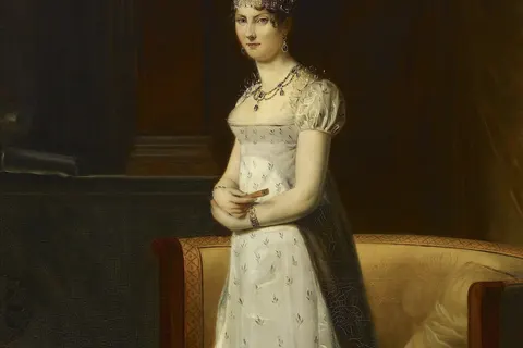 Portrait of Stéphanie de Beauharnais (1789-1860) label QS:Len,"Portrait of Stéphanie de Beauharnais (1789-1860)"