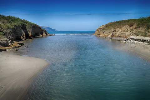 The Narta Lagoon meeting the Adriatic Sea