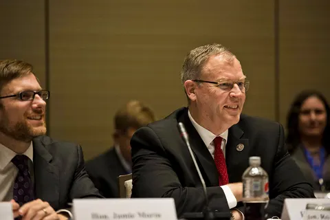 Deputy Defense Secretary Bob Work attends the National Governors Association's summer meeting in Nashville, Tenn., July 10, 2014. The meeting focuses on innovative work in states in several areas, including education, workforce, health care, veterans and jobs.