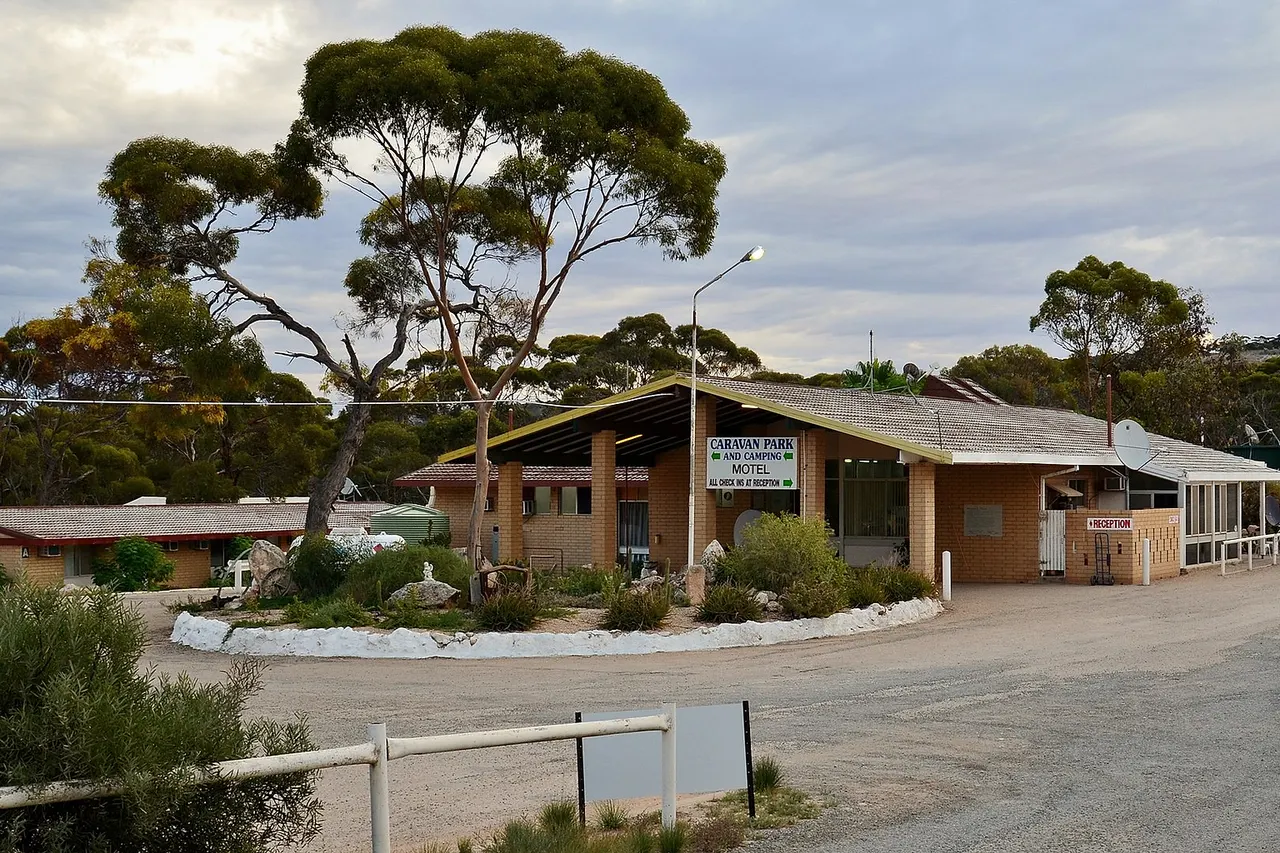 View of the roadhouse at Madura, Western Australia