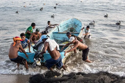 Fishermen in Acapulco, Mexico.