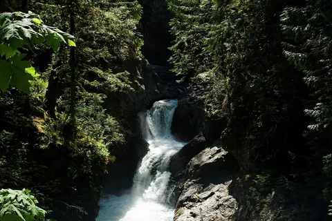 Twin Falls, on the South Fork Snoqualmie River near North Bend, Washington.