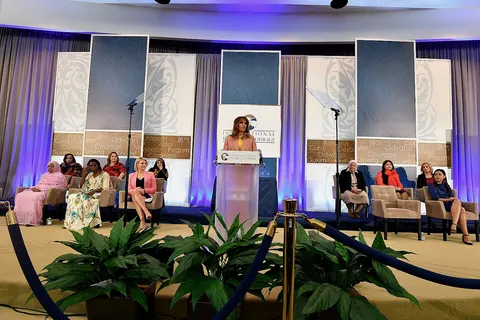 https://www.flickr.com/photos/statephotos/26102705097/in/album-72157664982276287/ "First Lady Trump Delivers Remarks at the 2018 International Women of Courage Award Ceremony First Lady of the United States Melania Trump delivers remarks at the 2018 Secretary of State's International Women of Courage (IWOC) Award Ceremony at the U.S. Department of State in Washington, D.C. on March 23, 2018"