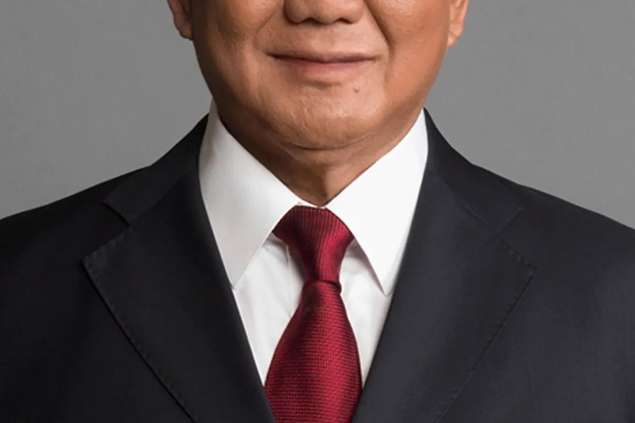 Official portrait of Prabowo Subianto Djojohadikusumo as a presidential candidate of the Republic of Indonesia in 2024