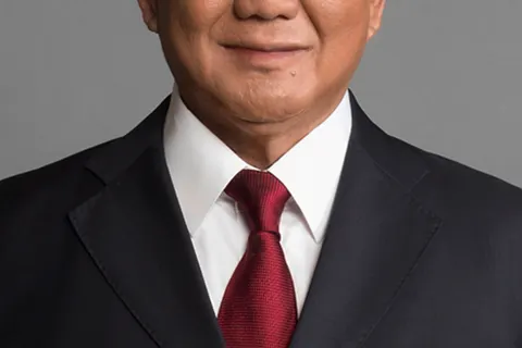 Official portrait of Prabowo Subianto Djojohadikusumo as a presidential candidate of the Republic of Indonesia in 2024