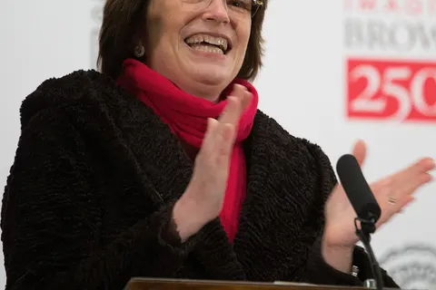 Brown University president Christina Paxson at Brown's 250th anniversary celebration in 2014.