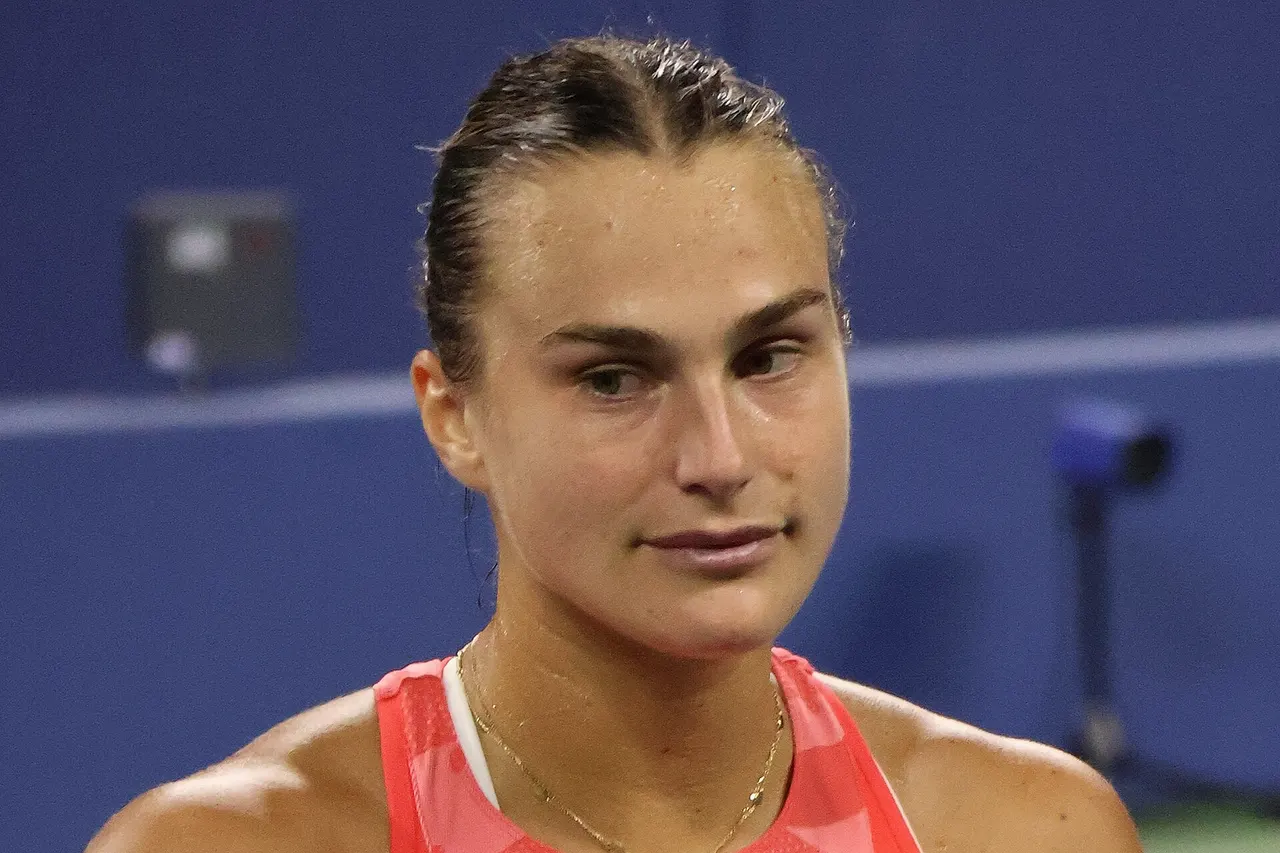 Aryna Sabalenka after winning in the first round of the 2023 US Open