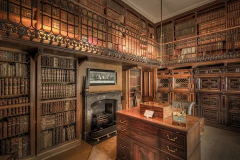 Here is an HDR photograph taken from the study room inside Abbotsford House . Located in Melrose, Scotland . (Taken with kind permission of the administration).
