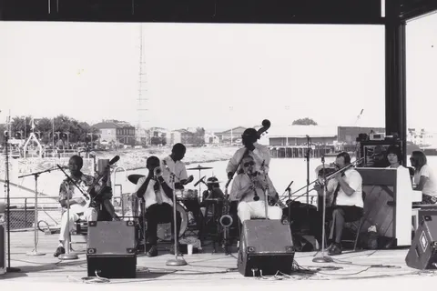 Danny Barker's Jazz Hounds, Woldenberg Park New Orleans, 1990