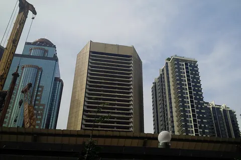 Bangunan MAS - Former Malaysia Airlines head office building in Kuala Lumpur, Malaysia in October 2013