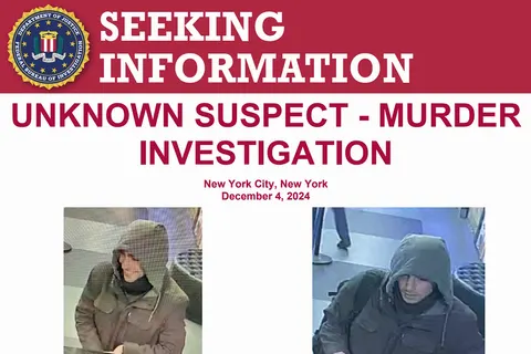 Killing of Brian Thompson suspect FBI seeking information poster