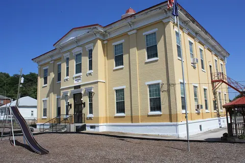 Myers Grade School, historically known as "The Free School", Cannelton, Indiana. Built in 1868, now part of Cannelton City Schools, Myers Grade School is the oldest public school building which has been in continuous operation in the United States.