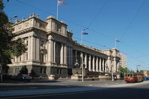Parliament House , on Spring Street , Melbourne, Australia