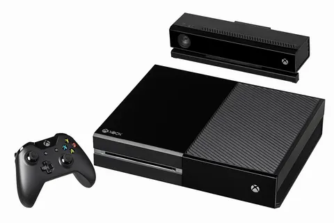 The Xbox One console, shown with the controller and the Kinect. Released in 2013 in North America and select markets, it is the third video game console made by Microsoft and succeeds the Xbox 360.