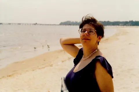 Day trip with Ms Hollie to the beach near Bay St Louis Mississippi, 1991