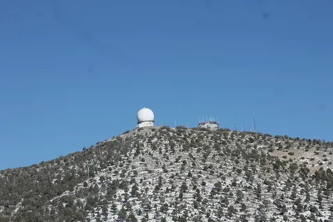 Angel Peak FAA (Federal Aviation Administration) Station photographed in December of 2018.