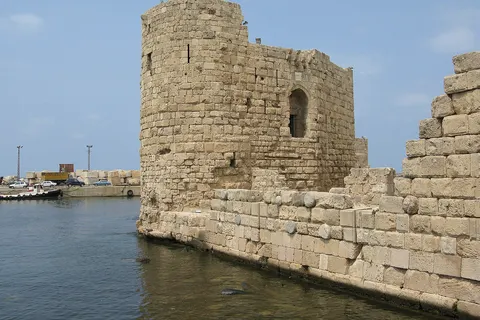Sidon's Sea Castle (1228). Kalaat Saida al-Bahriya. Sidon, Saida, Lebanon.