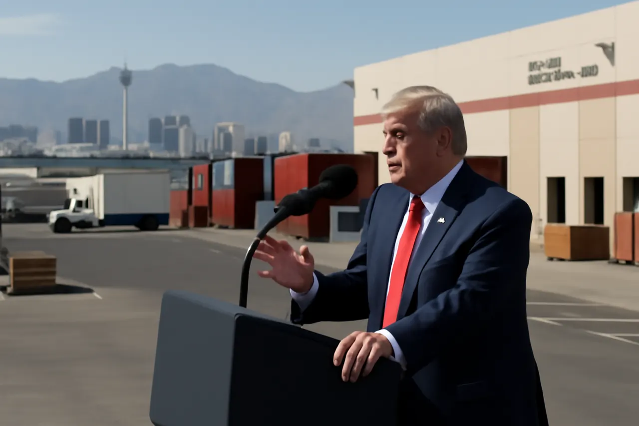 General business and trade setting with a clear real-world economic focal point.
