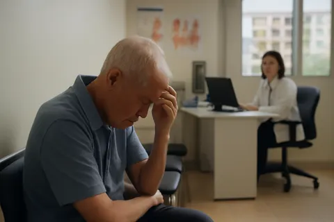 Grounded editorial scene illustrating As many seniors in Singapore face increased depression rates post-retirement, experts emphasize the importance of purpose beyond employment.